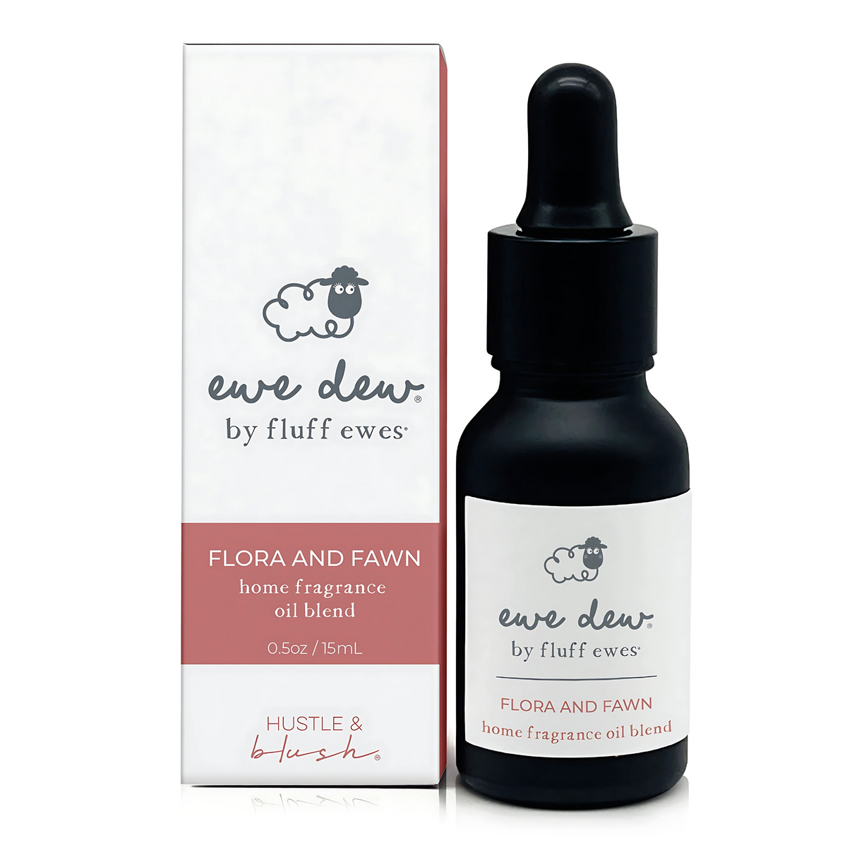 Ewe Dew by Fluff Ewes Flora & Fawn Essential Oil Blend, 0.5oz/15mL—light, fresh floral scent for wool dryer balls or oil diffuser; ideal for laundry and home fragrance.