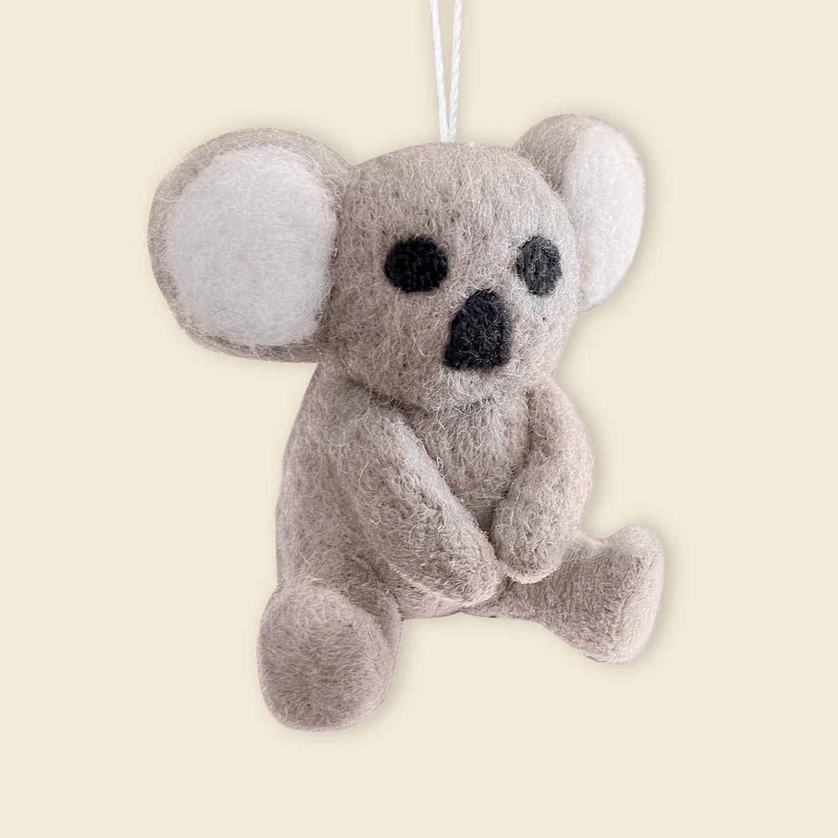 Hand-Stitched Felted Koala Ornament