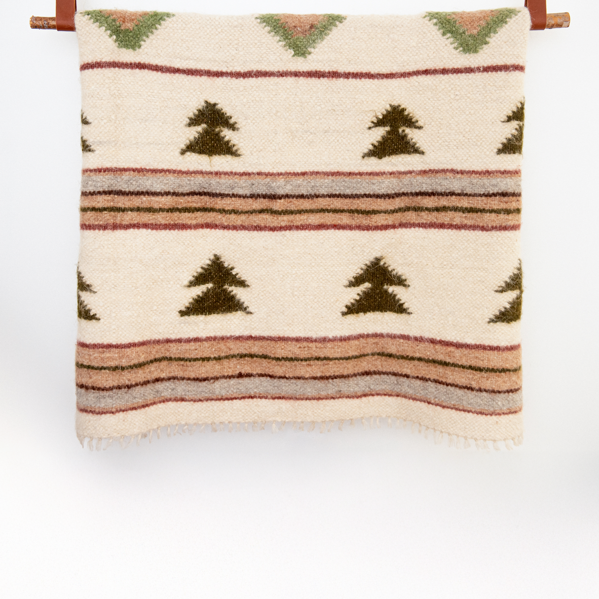 Sosna (Pine) Wool Statement Bed Blanket