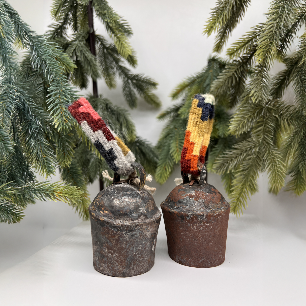 Vintage Ornament Handmade Pahāḍa Goat & Sheep's Bell from Himalayan Mountains of Nepal and Tibet; Wreath Decor, Wind Chimes