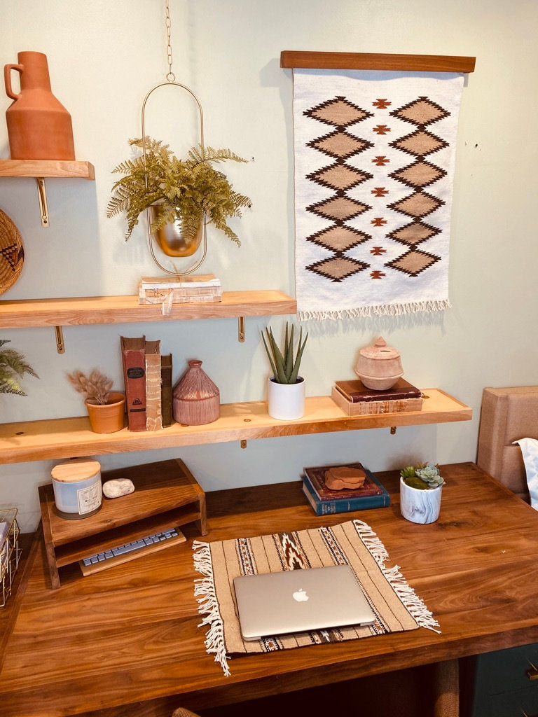 Handmade in Ukraine, Organic Natural 100% Sheep Wool Woven Rug Wall Hanging Decor