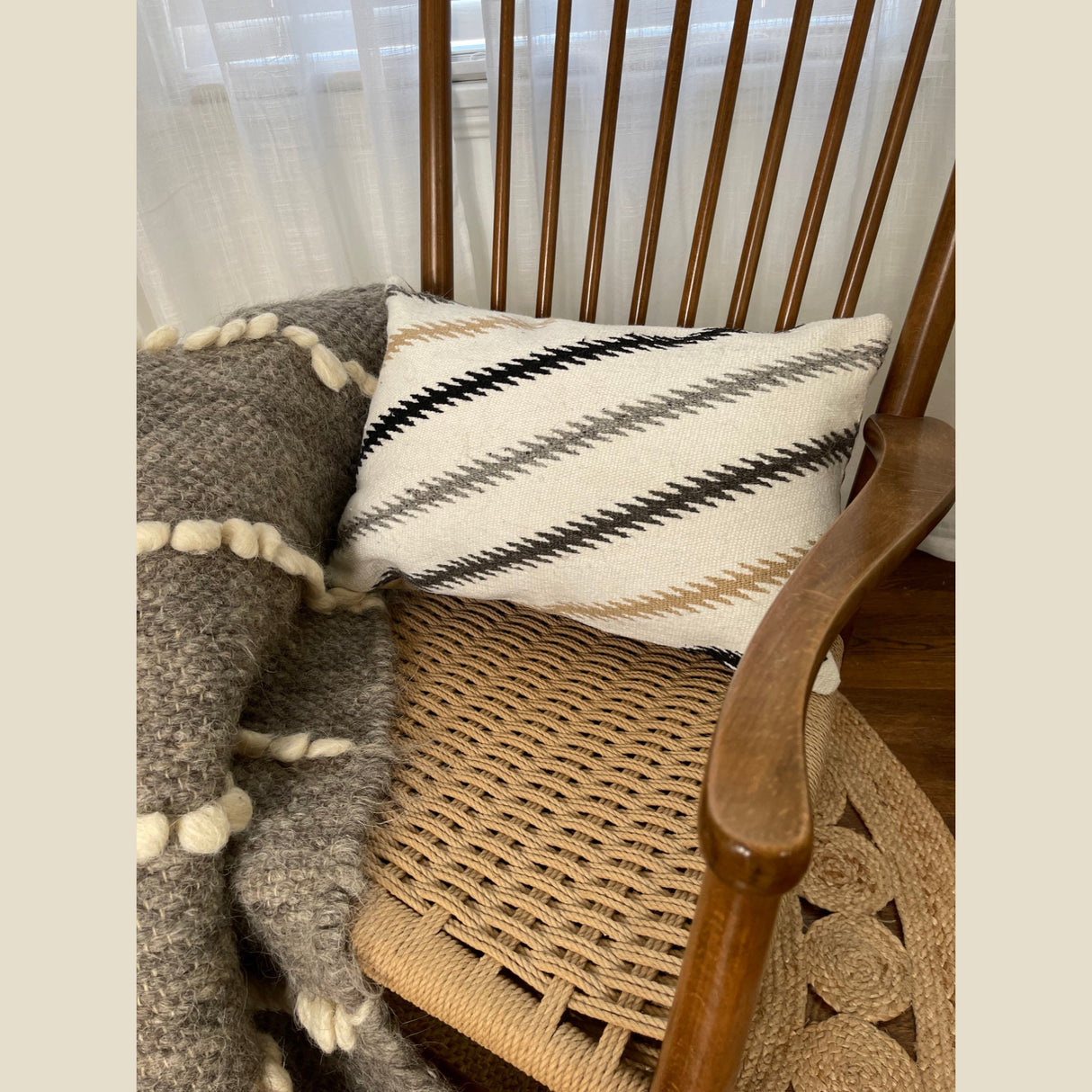 Handwoven Promin (Beam) Wool Pillow