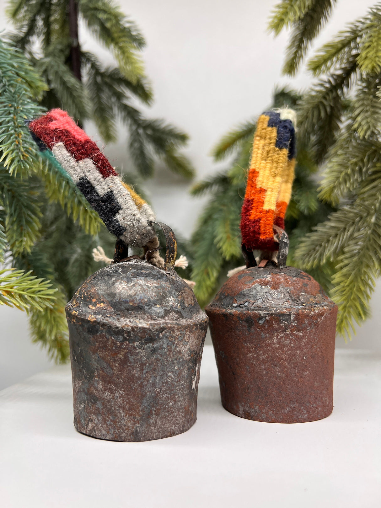 Vintage Ornament Handmade Pahāḍa Goat & Sheep's Bell from Himalayan Mountains of Nepal and Tibet; Wreath Decor, Wind Chimes