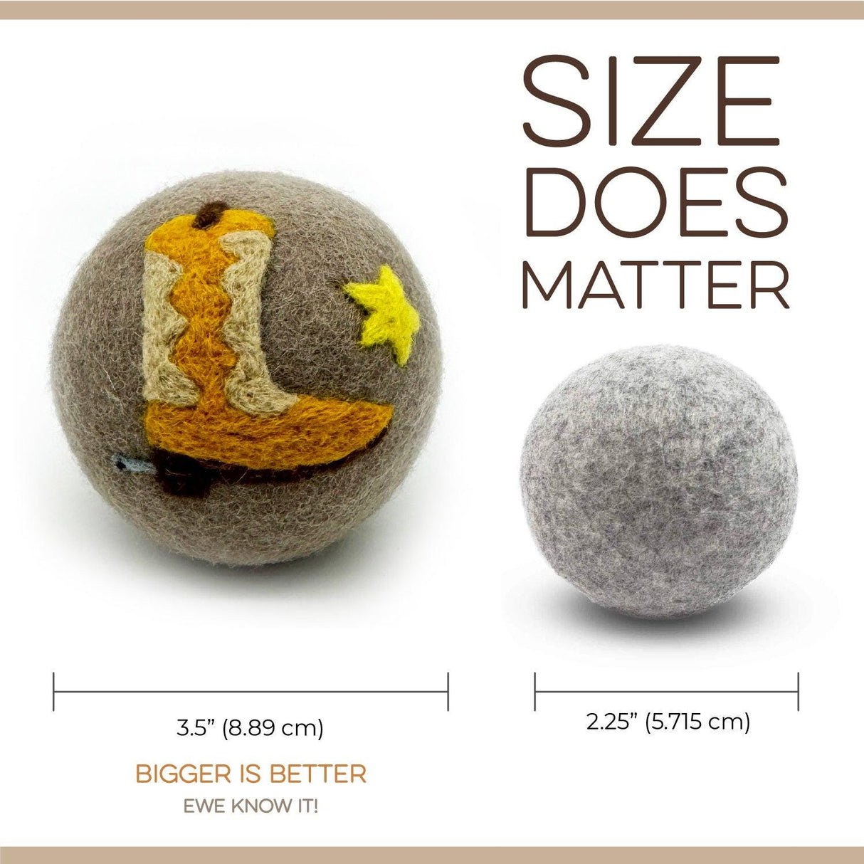 NEW! Fluff Ewes "Fluff Fest," music festival inspired, premium wool dryer balls. 6 pack set