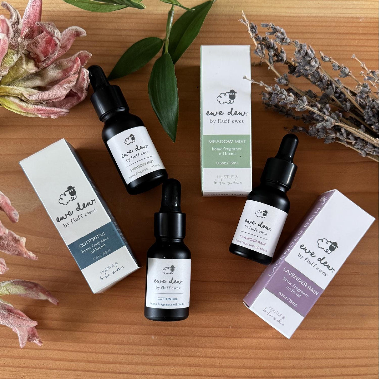 Ewe Dew by Fluff Ewes Cottontail Home Fragrance + Aromatherapy Essential Oil Blend for Wool Dryer Balls or Diffuser, 0.5oz (Clean & Crisp)