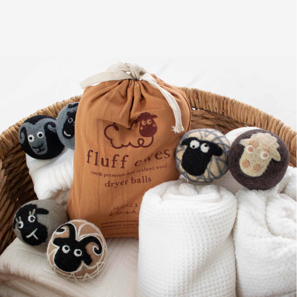 Gift Bundle: Buy 3 Sets of Fluff Ewes Natural Dryer Balls, Get 1 Set Free!
