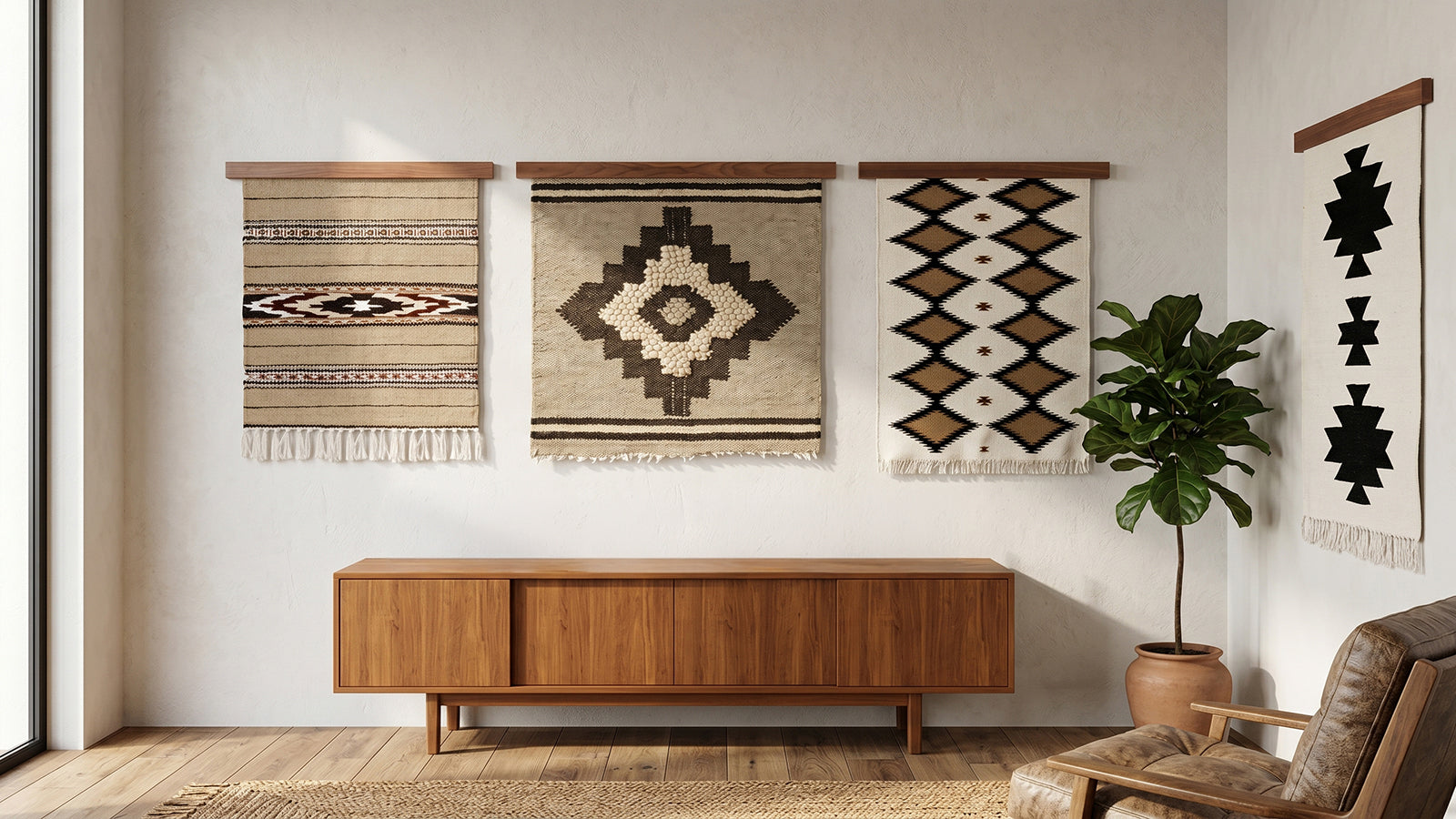 The Art of Hanging Woven Rugs