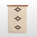 Handmade Organic Wool Wall Hanging- Carpathian Rug with Sustainable Wood Hanger – Eco-Friendly- Ukrainian Artisan Decor for Your Home