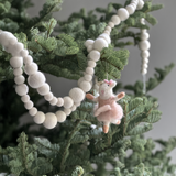 8' Hand-Felted Natural White Wool Garland