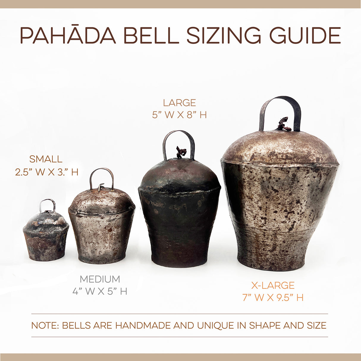 Vintage Handmade Pahāḍa Yak, Goat & Sheep's Bells from Himalayan Mountains of Nepal and Tibet