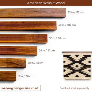 African Sapele Wood Wall Hanging Rug Hangers
