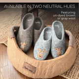 Love Ewe Hand-Felted Organic Wool Slippers for Women (Beau)