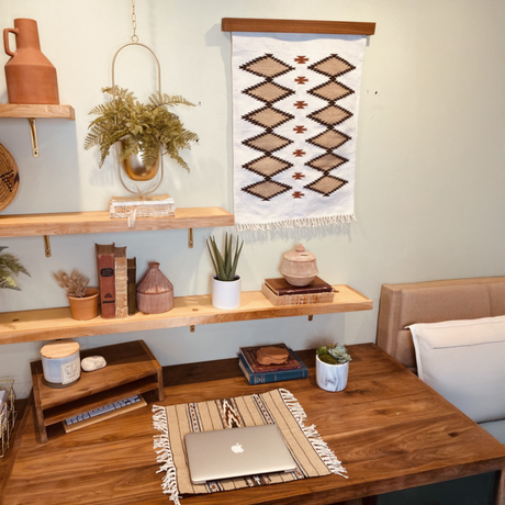 Blazheny (Blissful) Wool Rug / Wall Hanging + Wood Hanger ($240 value)