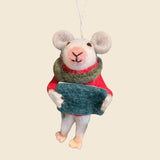 Caroling Mouse Ornament
