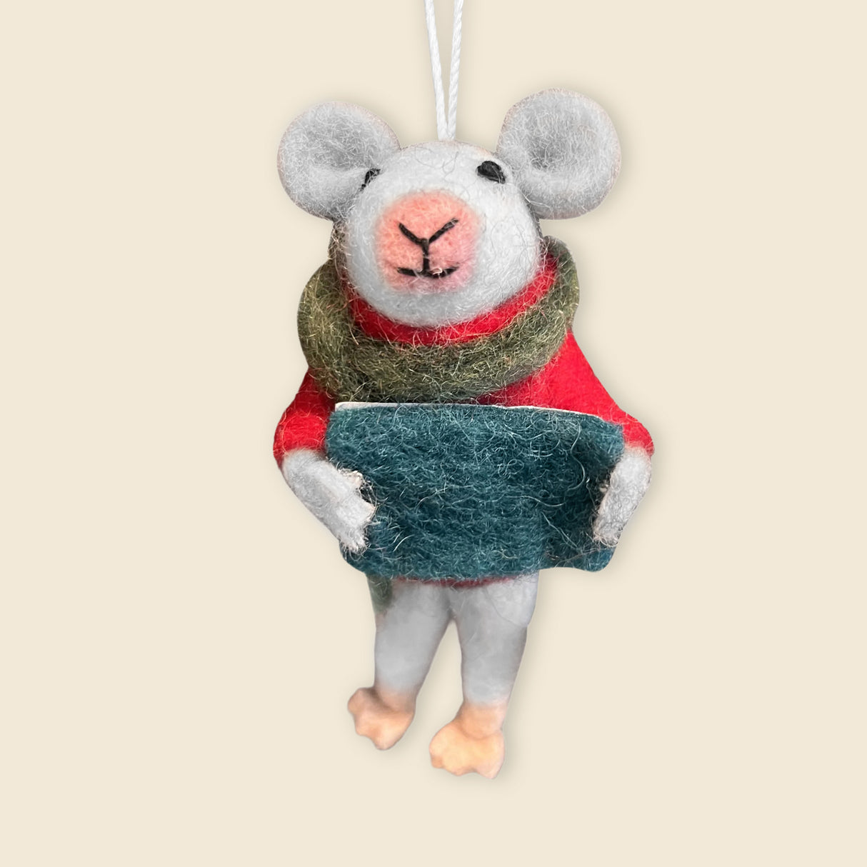 Caroling Mouse Ornament