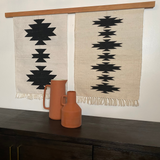 Chysto (Pure) Wool Rug / Wall Hanging Duo + Wood Rug Hanger ($465 value)