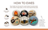 Fluff Ewes "Are we there yet?" premium wool dryer balls for laundry: set of 6