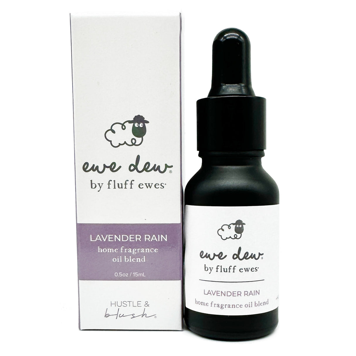 Ewe Dew by Fluff Ewes Lavender Rain Laundry, Home Fragrance + Aromatherapy Essential Oil Blend for Wool Dryer Balls or Oil Diffuser, 0.5 fl oz/15mL (Lavender Citrus Scent)