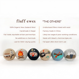 Fluff Ewes "Are We There Yet?" Premium Wool Dryer Balls for Laundry: Set of 6