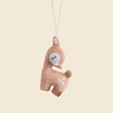 Hand-Stitched Felted Doe Ornament