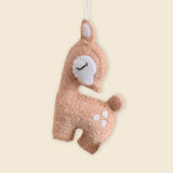 Hand-Stitched Felted Doe Ornament