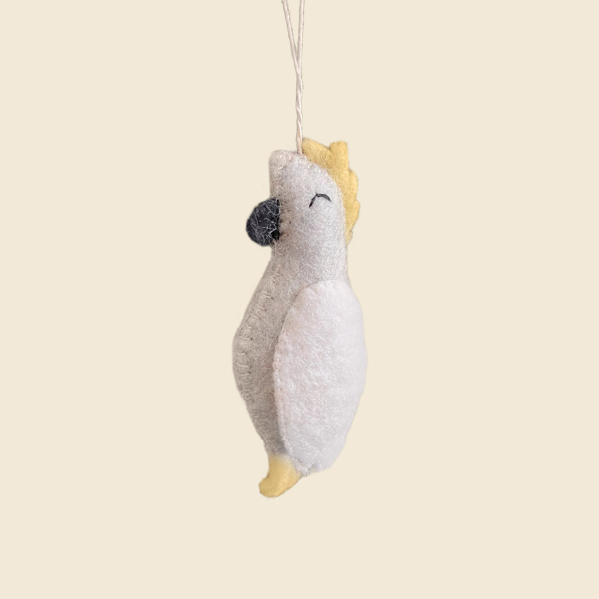 Hand-Stitched Felted Parrot Ornament