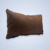 Handwoven Chysto (Pure) Hand-woven Wool & Vegan Leather Throw / Lumbar Pillow