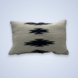 Handwoven Chysto (Pure) Hand-woven Wool & Vegan Leather Throw / Lumbar Pillow