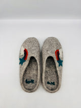 Love Ewe Hand-Felted Organic Wool Slippers for Women (Rainbow)