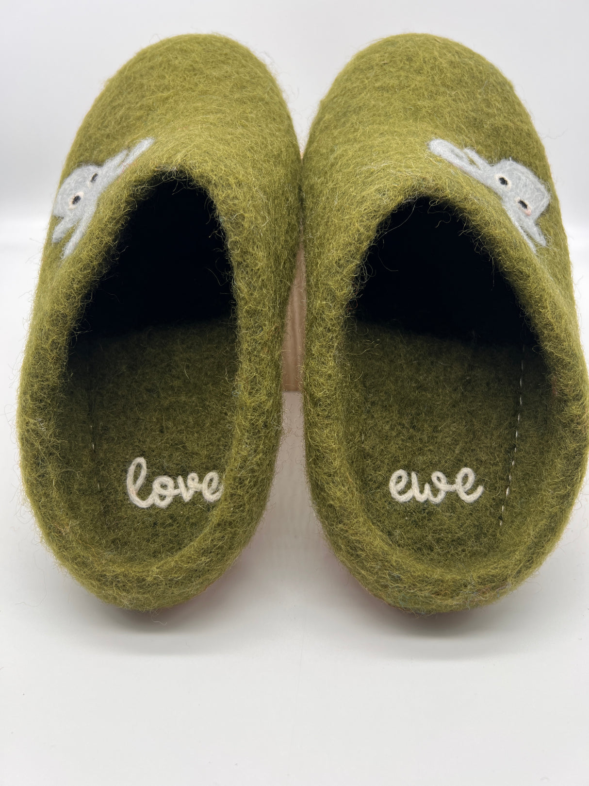 Love Ewe Hand-Felted Organic Wool Slippers for Men (Blu)