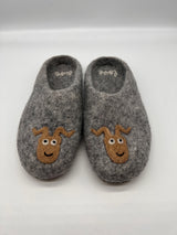 Love Ewe Hand-Felted Organic Wool Slippers for Women (Beau)