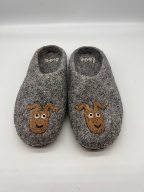 Love Ewe Hand-Felted Organic Wool Slippers for Men (Beau)