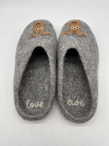 Love Ewe Hand-Felted Organic Wool Slippers for Women (Beau)
