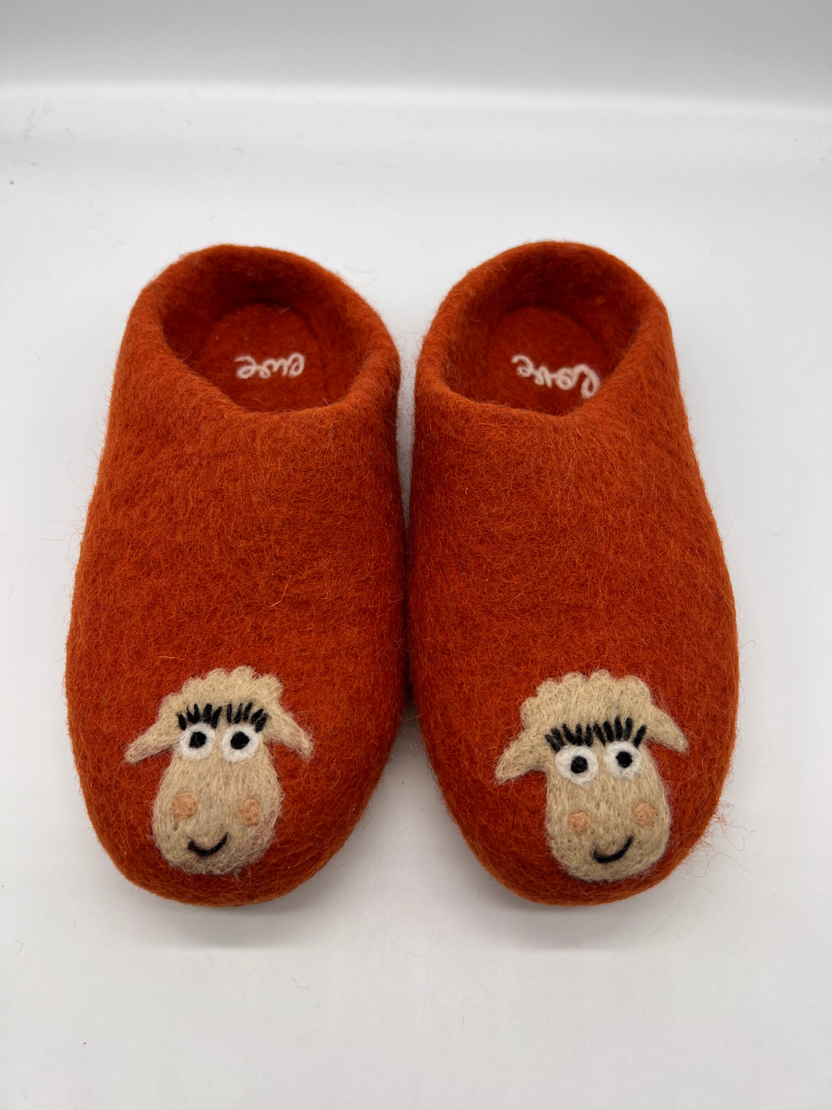 Love Ewe Hand-Felted Organic Wool Slippers for Women (Blush-OG)