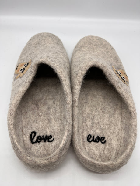 Love Ewe Hand-Felted Organic Wool Slippers for Men (Blush)