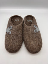 Love Ewe Hand-Felted Organic Wool Slippers for Men (Blu)
