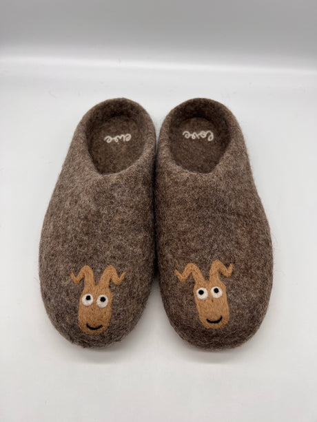 Love Ewe Hand-Felted Organic Wool Slippers for Men (Beau)