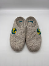 Love Ewe Hand-Felted Organic Wool Slippers for Men (Peace)