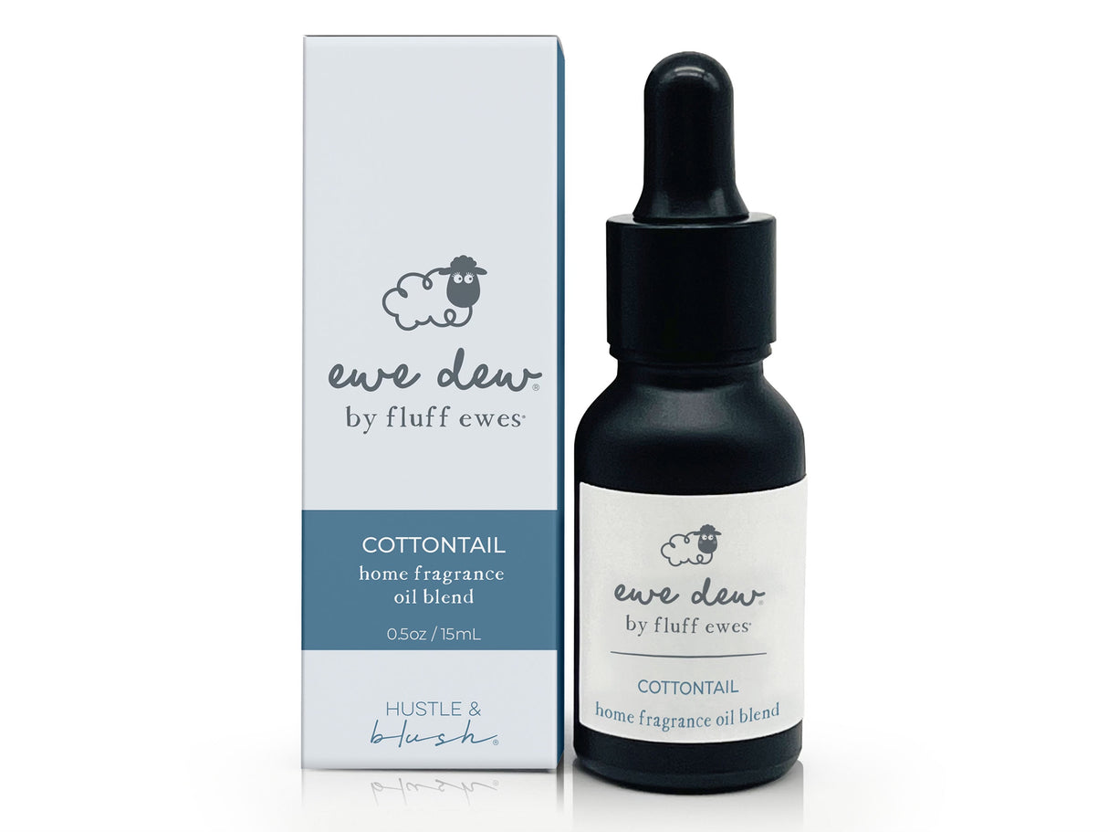Ewe Dew by Fluff Ewes Cottontail Home Fragrance + Aromatherapy Essential Oil Blend for Wool Dryer Balls or Diffuser, 0.5oz (Clean & Crisp)