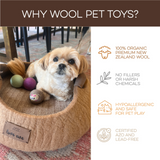 Love Ewe Handmade Felt Pet Toys for Cats, Kittens, Dogs, Small Pets: Planet Friendly, Natural Dye, Pack of 3, Bee / Flower, Cat / Mouse, Bird / Fish, Duck / Bunny, or Butterfly / Dragonfly