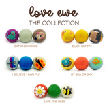 Love Ewe Handmade Felt Pet Toys for Cats, Kittens, Dogs, Small Pets: Planet Friendly, Natural Dye, Pack of 3 Bird / Fish, Cat / Mouse, Duck / Bunny, Butterfly / Dragonfly or Bee / Flower