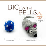 Love Ewe Handmade Felt Pet Toys for Cats, Kittens, Dogs, Small Pets: Roll the Mice
