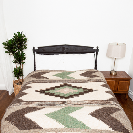 Myr (Peace) Wool Statement Bed Blanket