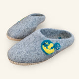 Love Ewe Hand-Felted Organic Wool Slippers for Men and Women (Peace-LG)