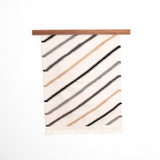 Promin (Beam) Wool Rug / Wall Hanging + Wood Rug Hanger ($240 value)