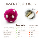 Love Ewe Handmade Felt Pet Toys for Cats, Kittens, Dogs, Small Pets: Roll the Mice