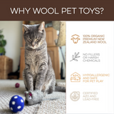 Love Ewe Handmade Felt Pet Toys for Cats, Kittens, Dogs, Small Pets: Roll the Mice