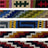 Four colorful woven bands with geometric patterns in various colors and shapes, displayed horizontally.