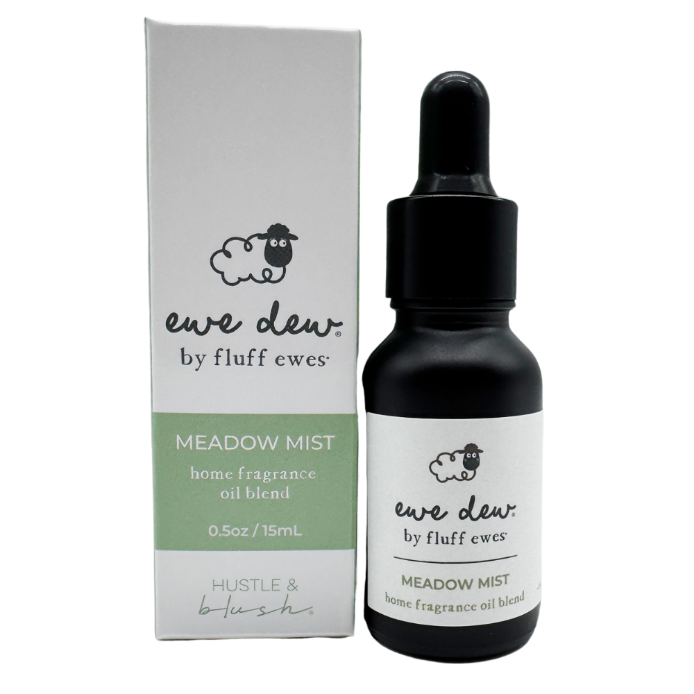 Ewe Dew by Fluff Ewes Bundle: Lavender Rain, Cottontail and Flora & Fawn Trio of Home Fragrance + Aromatherapy Essential Oil Blends for Wool Dryer Balls or Oil Diffuser, 0.5 fl oz/15mL