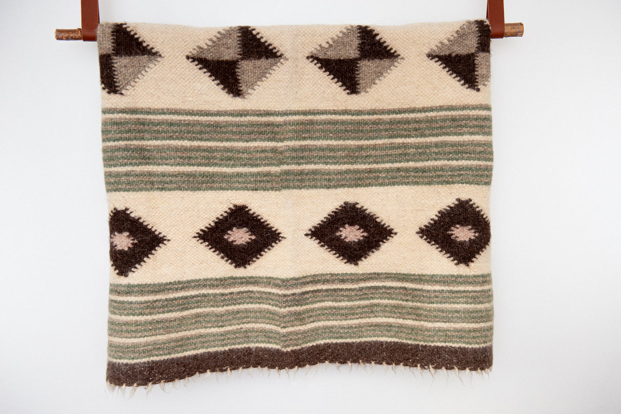 Handmade in Ukraine, Organic Natural 100% Sheep Wool Woven Statement Blanket Bed Covering Bedspread Duvet